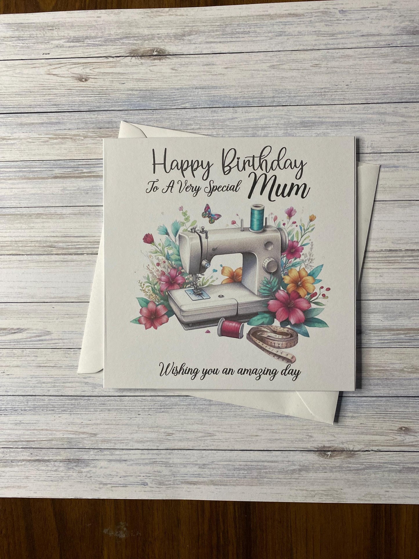 Birthday card for Mum, Mom, Mam, Nan, Nannie, Gran, Wife, Daughter, Daughter-in-law, Sister, Niece, cards for her, Sewing card, gift
