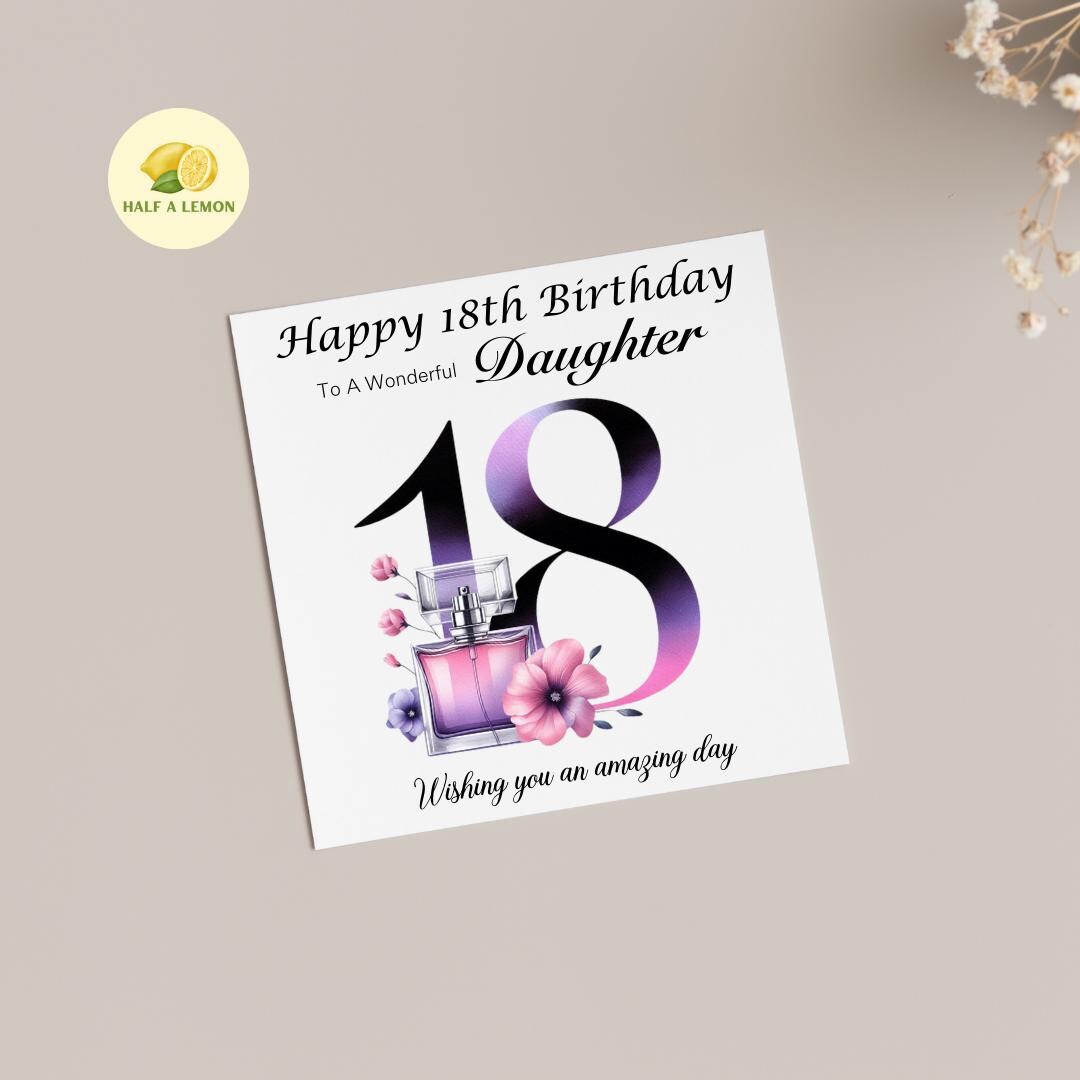 18th Birthday Card, Daughter 18th Birthday Card, For ANY Relation, Granddaughter, Niece, Sister, Eighteenth, Milestone, gift, girl, her