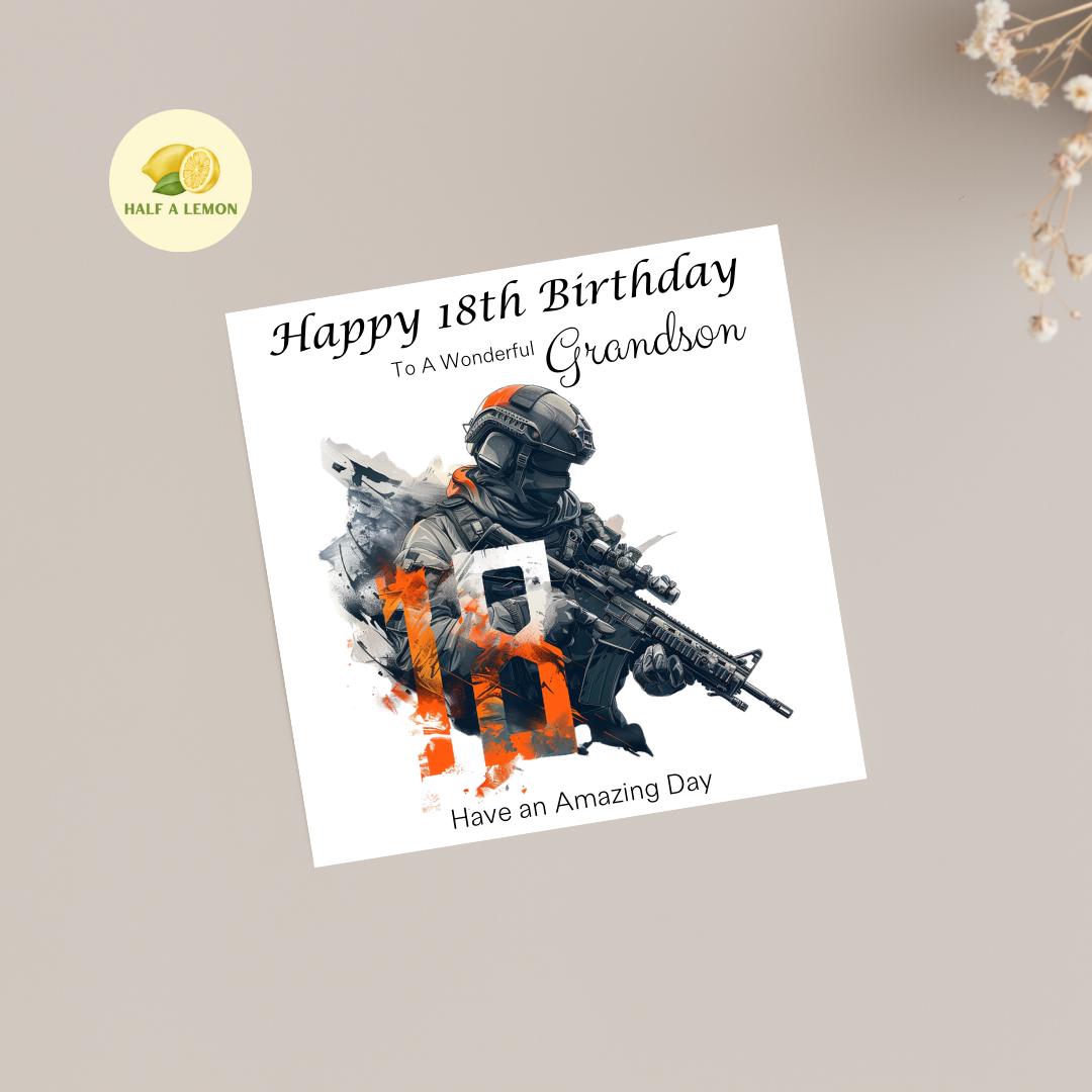 18th Birthday Card, 18th Birthday Card Son, Son Birthday Card, Grandson, Brother Birthday Card, Nephew, Video Game Theme, 18th Birthday Gift