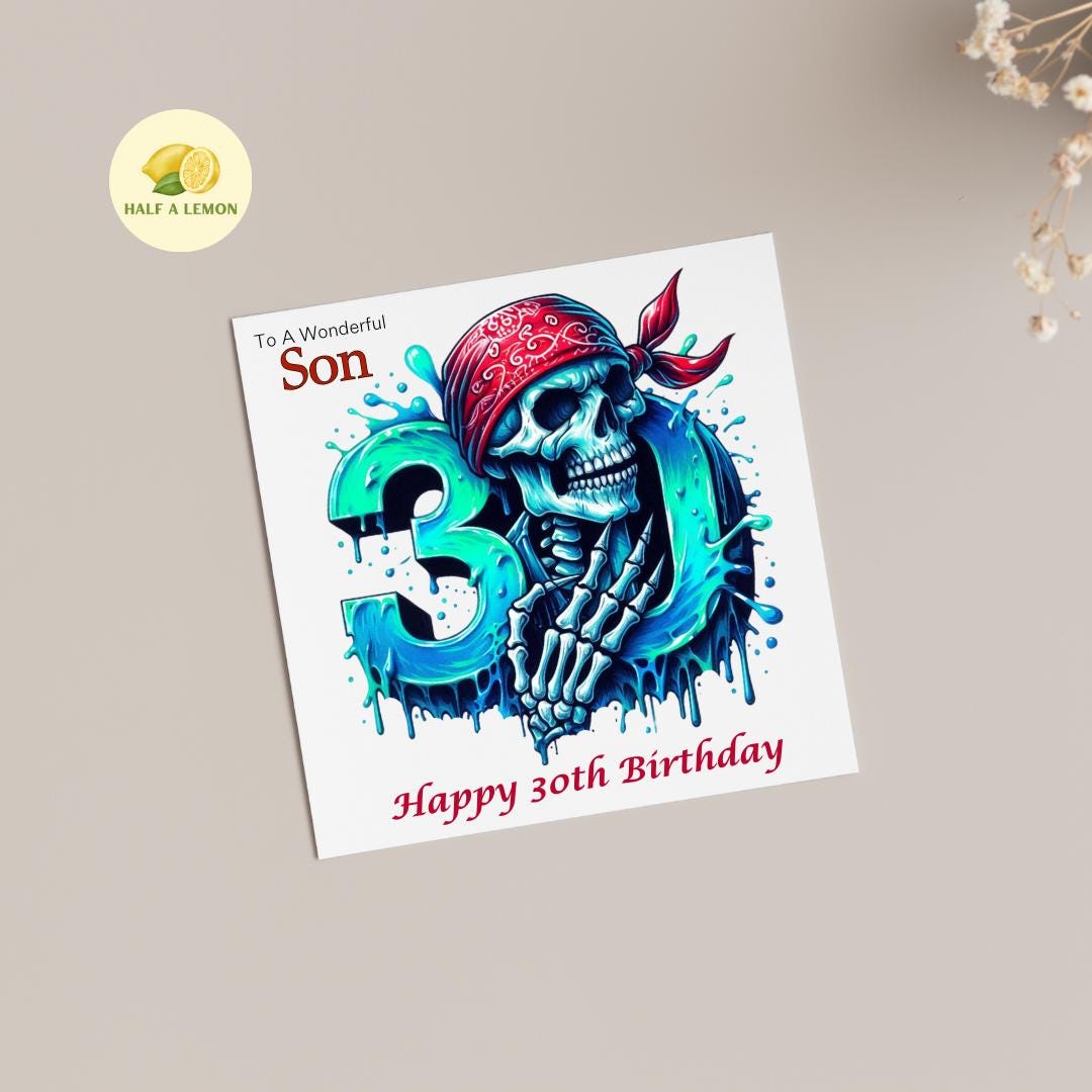 Son 30th Birthday Card, 30th Birthday Card, For ANY Relation, 30th Birthday, 30th Birthday Gift, Thirty, Brother 30th Birthday Card, Nephew,
