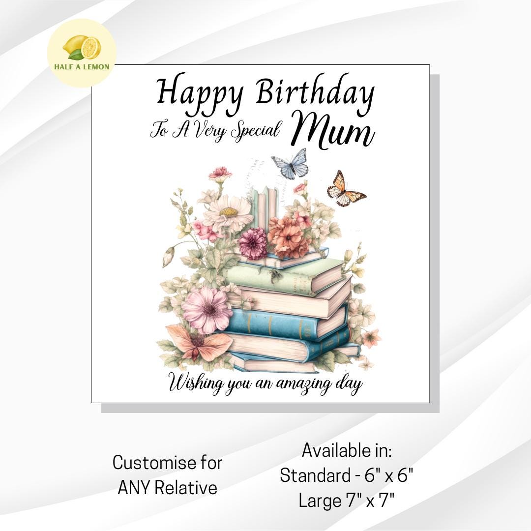 Sister Birthday Card, Birthday Card For Sister, Birthday Gift Sister, Sister Birthday Gift, Book Lover Birthday card, Birthday Gift For Her,