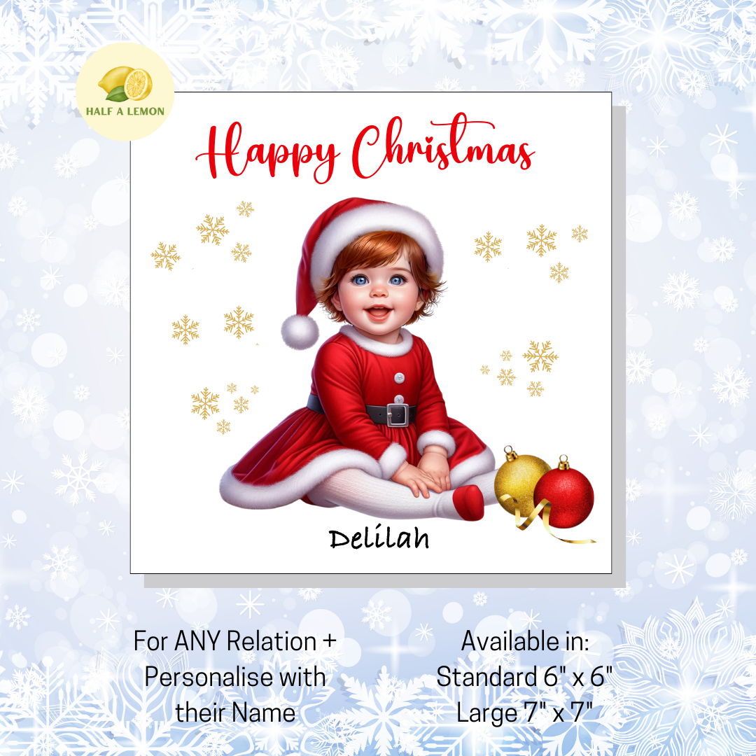 Auburn Santa Dress- [REL:No Relation][EYE:Blue Eyes]