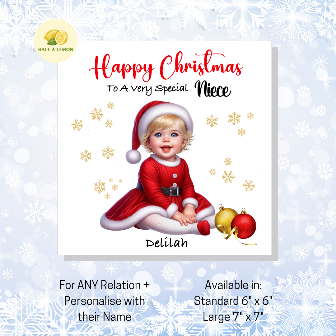 Blonde Santa Dress- [REL:Niece][EYE:Blue Eyes]