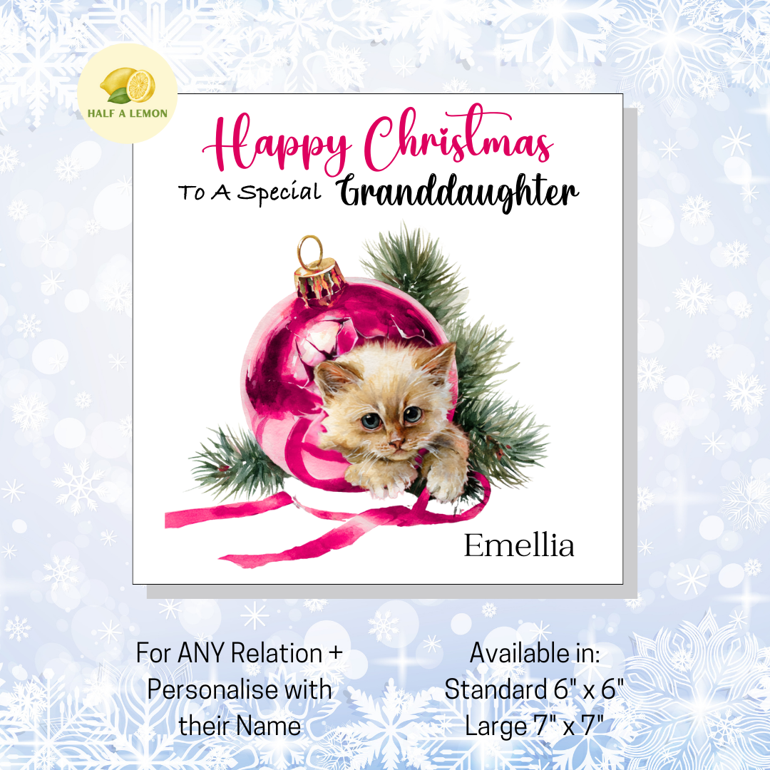 Cute Kitten Xmas- [REL:Granddaughter]