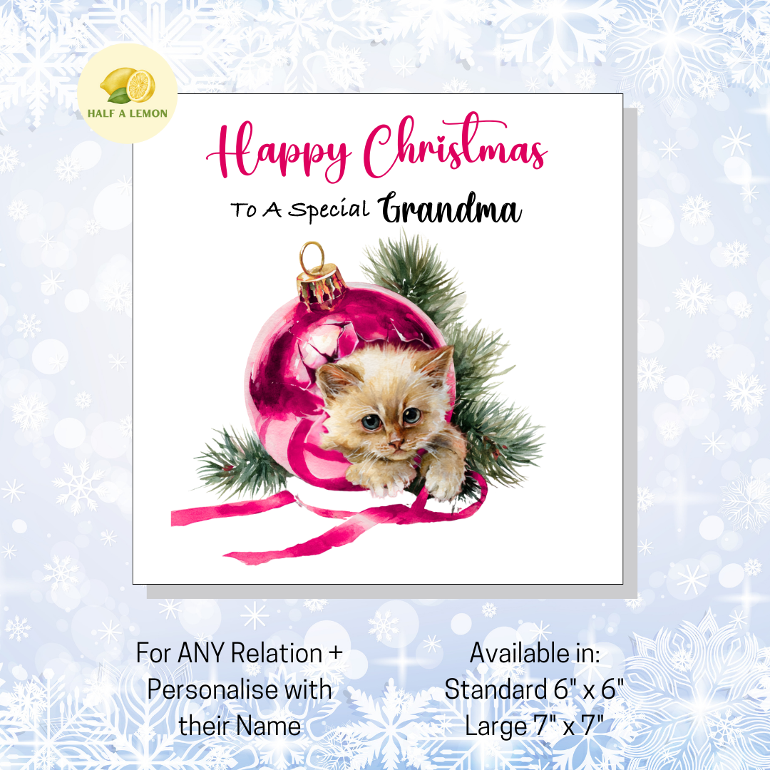 Cute Kitten Xmas- [REL:Grandma]