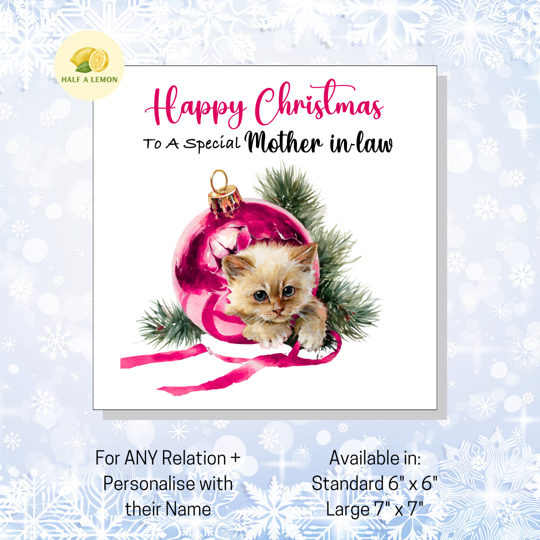 Cute Kitten Xmas- [REL:Mother in law]