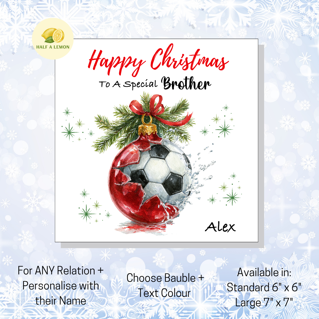 Red Football Bauble- [REL:Brother]