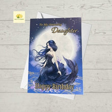 Load image into Gallery viewer, Daughter Birthday card, Birthday card for Daughter, Gothic Mermaid, Mermaid Birthday card, Birthday card for her, Birthday cards, gift,
