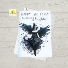 Load image into Gallery viewer, Birthday card, Daughter birthday card, Goth Birthday card, Gothic Birthday card, Fairy Birthday Card, Card for her Birthday, Alternative,
