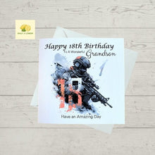 Load image into Gallery viewer, 18th Birthday card for Grandson, Grandson 18th Birthday, Video Game themed Birthday card, birthday gift, 18th gift,
