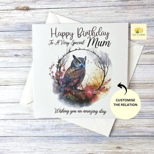 Birthday card for Mum, Mom, Mam, Nan, Nannie, Gran, Wife, Daughter, Daughter-in-law, Sister, Niece, cards for her, gothic, alternative, gift