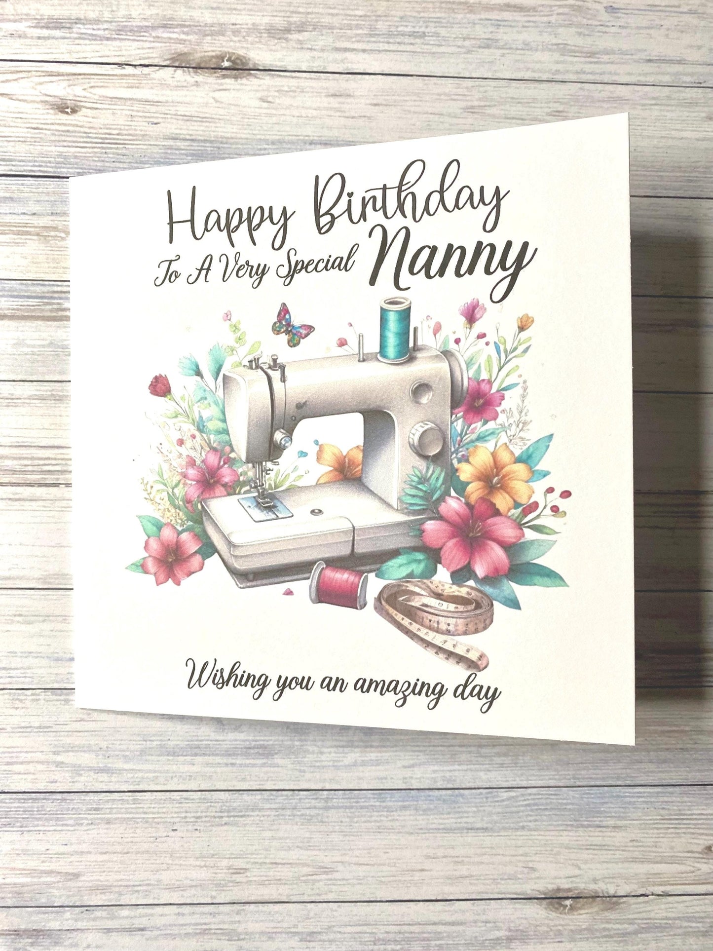 Birthday card for Mum, Mom, Mam, Nan, Nannie, Gran, Wife, Daughter, Daughter-in-law, Sister, Niece, cards for her, Sewing card, gift