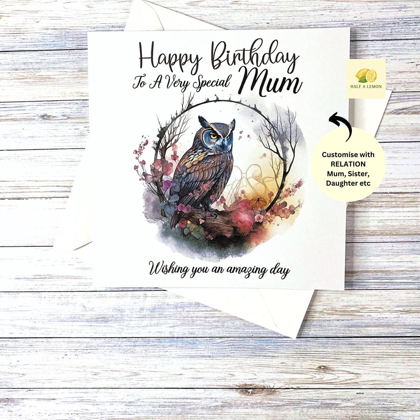 Birthday card for Mum, Mom, Mam, Nan, Nannie, Gran, Wife, Daughter, Daughter-in-law, Sister, Niece, cards for her, gothic, alternative, gift