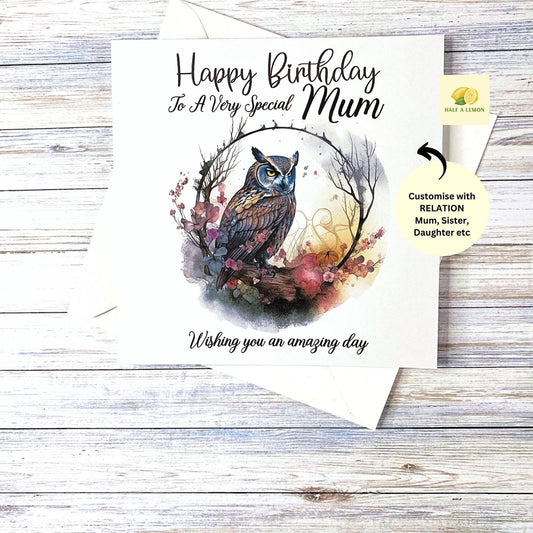 Birthday card for Mum, Mom, Mam, Nan, Nannie, Gran, Wife, Daughter, Daughter-in-law, Sister, Niece, cards for her, gothic, alternative, gift