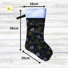 Load image into Gallery viewer, Christmas Stocking, Personalised Christmas Stockings, gift, Gaming Stocking, Size 45cm x 15cm Top to Toe, Fully Lined, Decor,
