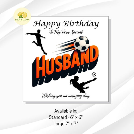 Birthday card for Husband, Husband Birthday, Football themed Birthday card, birthday gift, for him, gift,
