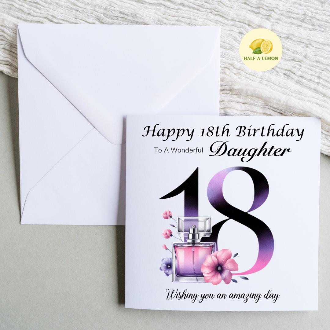 18th Birthday Card, Daughter 18th Birthday Card, For ANY Relation, Granddaughter, Niece, Sister, Eighteenth, Milestone, gift, girl, her