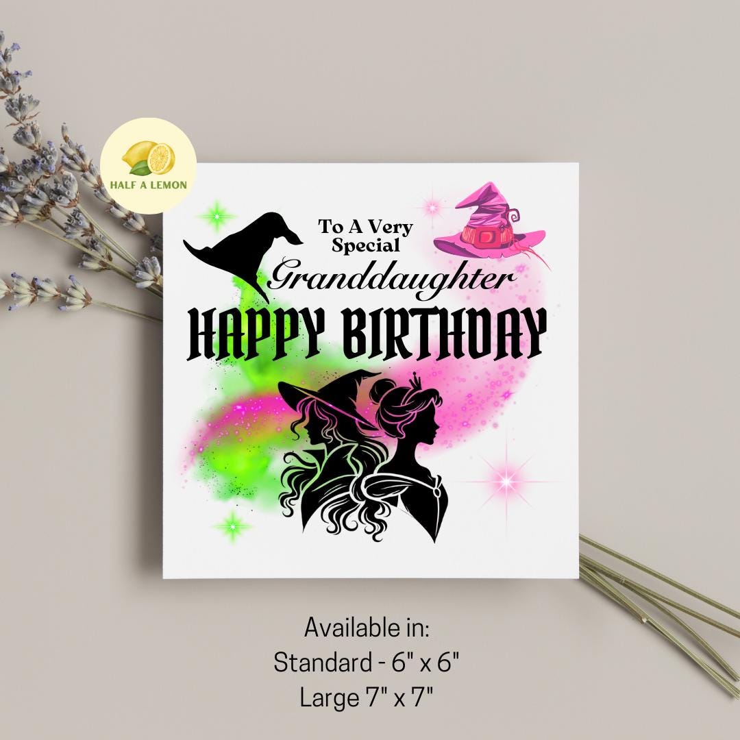 Birthday card for Great Granddaughter, Granddaughter, Daughter, Great Niece, Niece, Mum Aunt, Nan, Sister in law, witchy gift