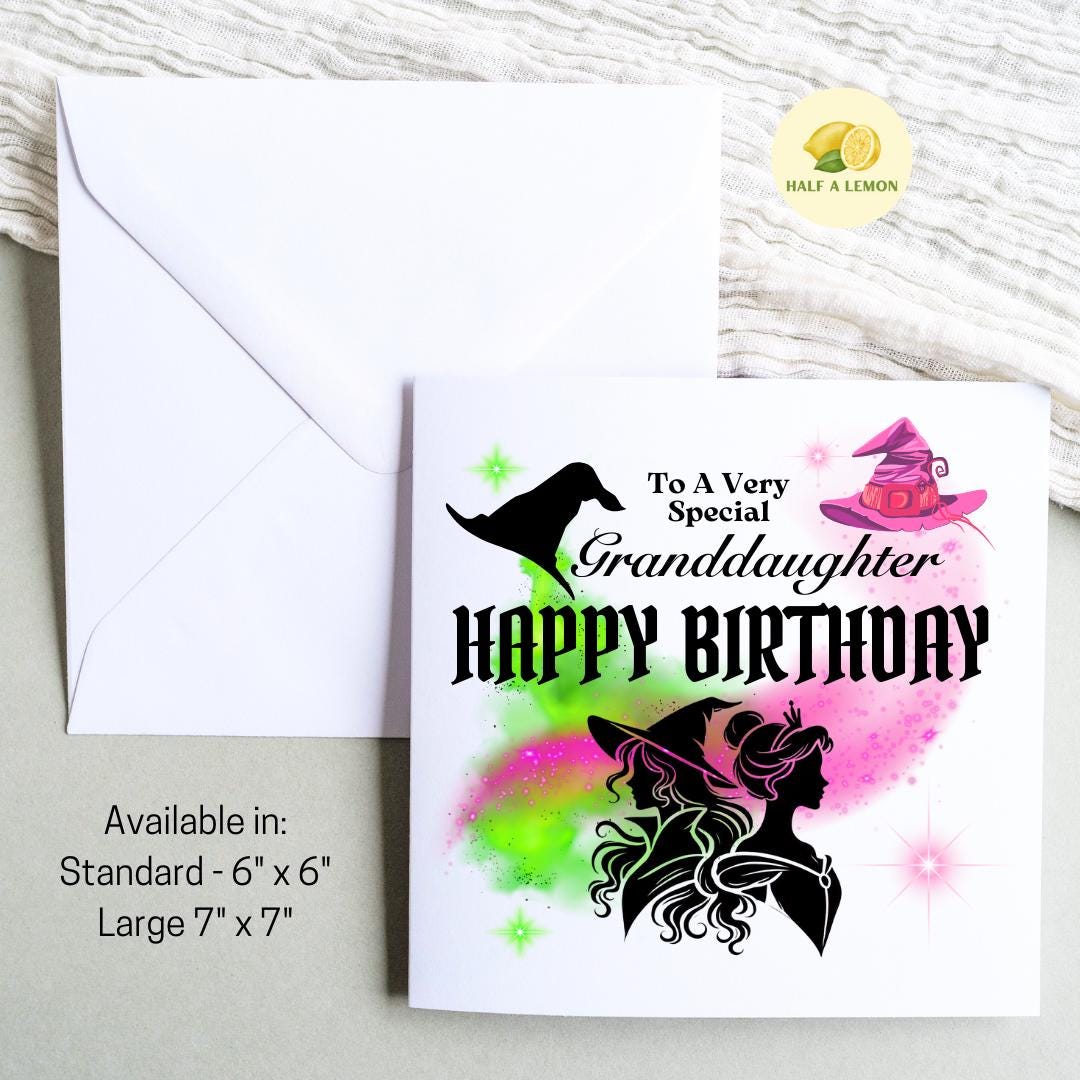 Birthday card for Great Granddaughter, Granddaughter, Daughter, Great Niece, Niece, Mum Aunt, Nan, Sister in law, witchy gift