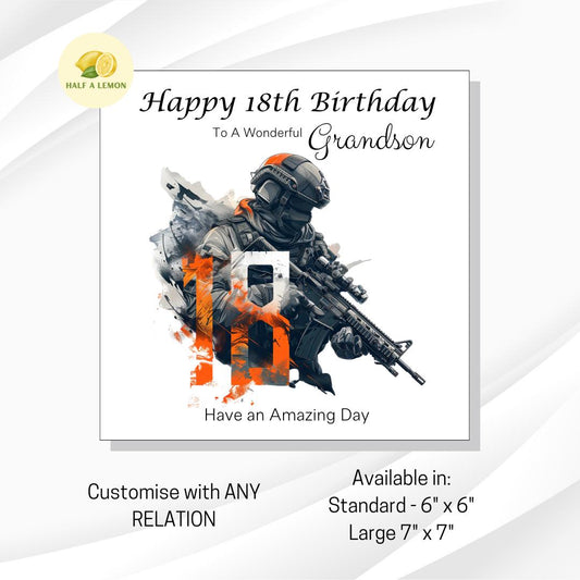 18th Birthday Card, 18th Birthday Card Son, Son Birthday Card, Grandson, Brother Birthday Card, Nephew, Video Game Theme, 18th Birthday Gift