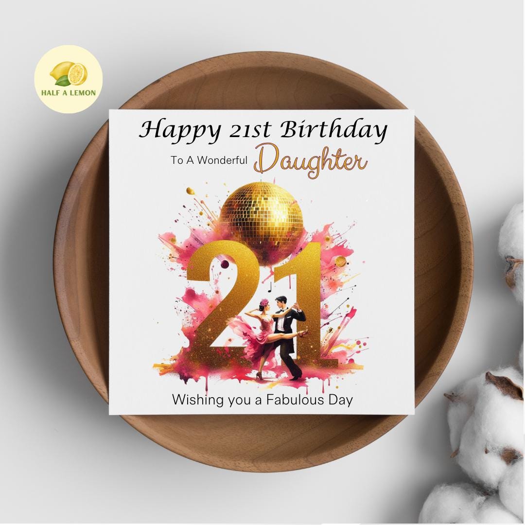 21st Birthday card, ANY Relation, Daughter, Granddaughter, Niece, Sister, Great Granddaughter, gift, Dancing, Argentine Tango, for her