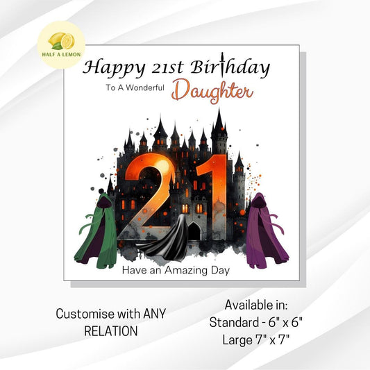 21st Birthday card, ANY Relation, Daughter, Granddaughter, Niece, Sister, Great Granddaughter, gift, Reality TV, Deception and Trust, her