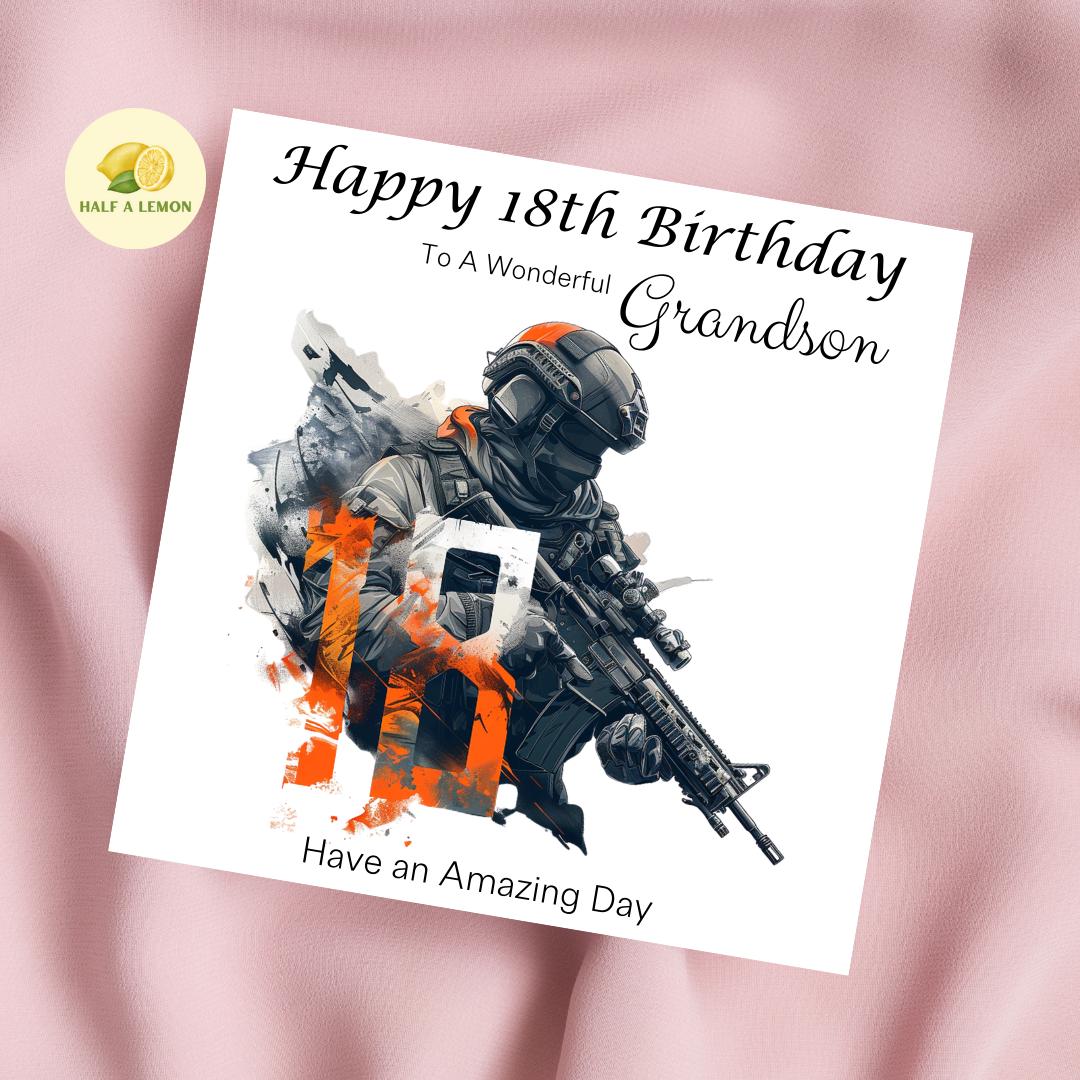 18th Birthday Card, 18th Birthday Card Son, Son Birthday Card, Grandson, Brother Birthday Card, Nephew, Video Game Theme, 18th Birthday Gift