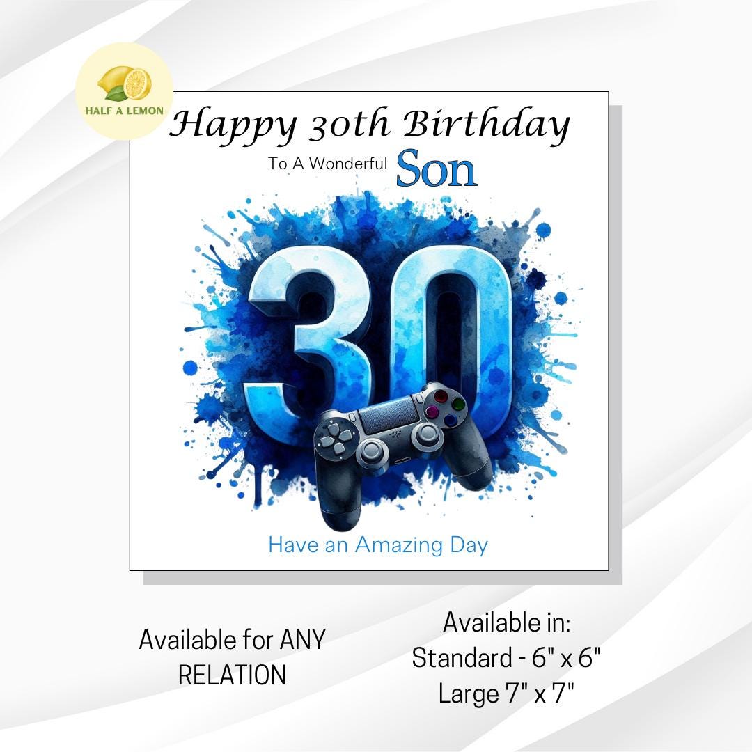 Son 30th Birthday Card, 30th Birthday Card, For ANY Relation, 30th Birthday, 30th Birthday Gift, Thirty, Brother 30th Birthday Card, Brother