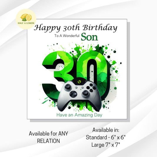 Son 30th Birthday Card, 30th Birthday Card, For ANY Relation, 30th Birthday, 30th Birthday Gift, Thirty, Brother 30th Birthday, Grandson,