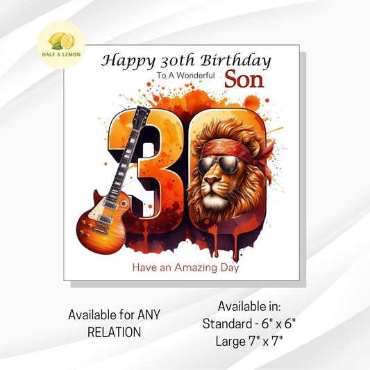 Son 30th Birthday Card, 30th Birthday Card, For ANY Relation, 30th Birthday, 30th Birthday Gift, Thirty, Brother 30th Birthday, Nephew,