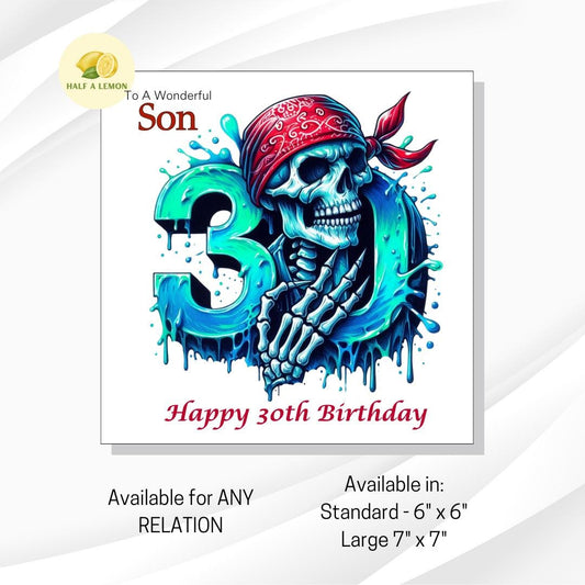 Son 30th Birthday Card, 30th Birthday Card, For ANY Relation, 30th Birthday, 30th Birthday Gift, Thirty, Brother 30th Birthday Card, Nephew,