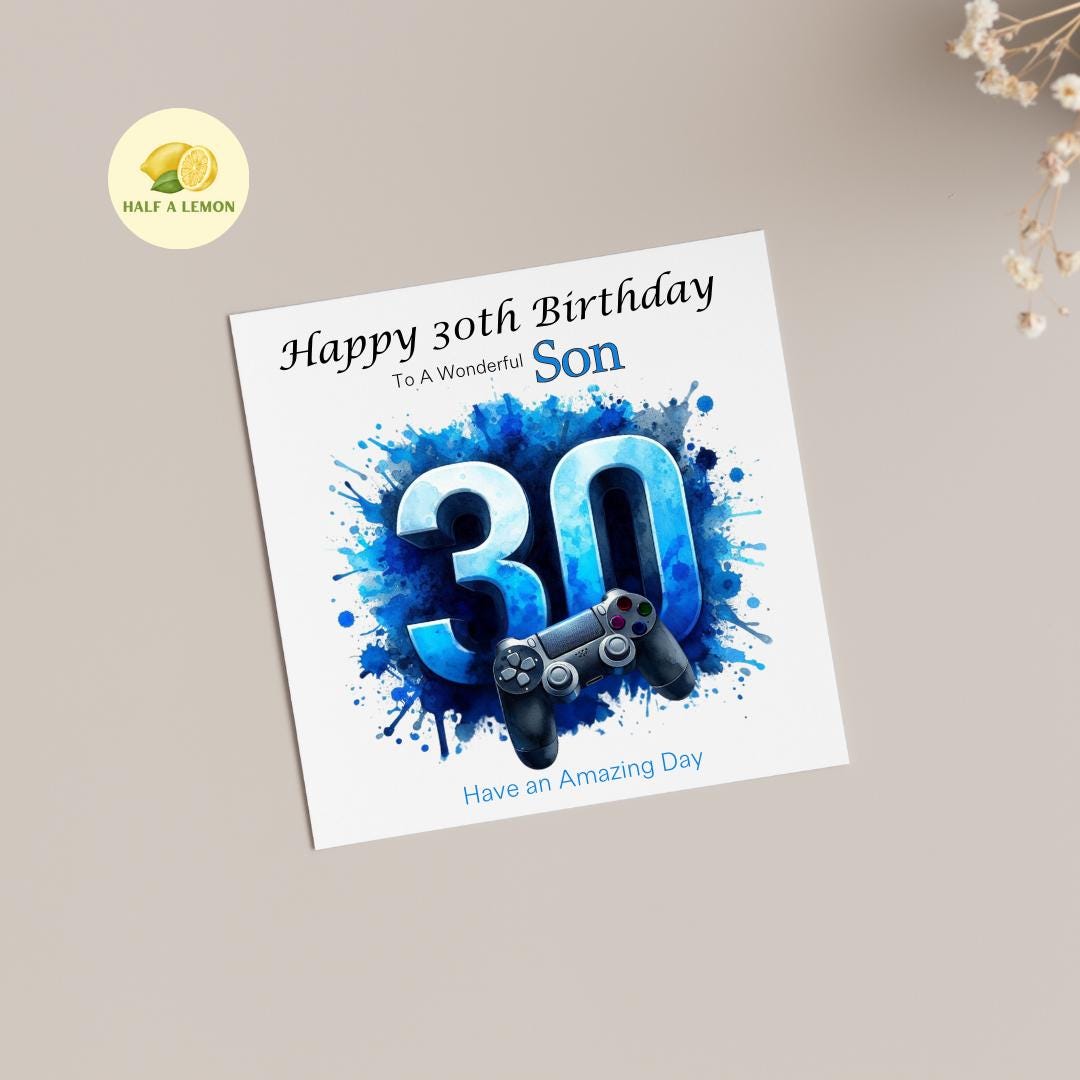 Son 30th Birthday Card, 30th Birthday Card, For ANY Relation, 30th Birthday, 30th Birthday Gift, Thirty, Brother 30th Birthday Card, Brother