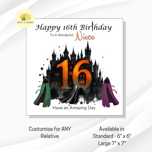 16th Birthday card, ANY Relation, Niece, Daughter, Granddaughter, Sister, Great Granddaughter, gift, Reality TV, Deception and Trust, her