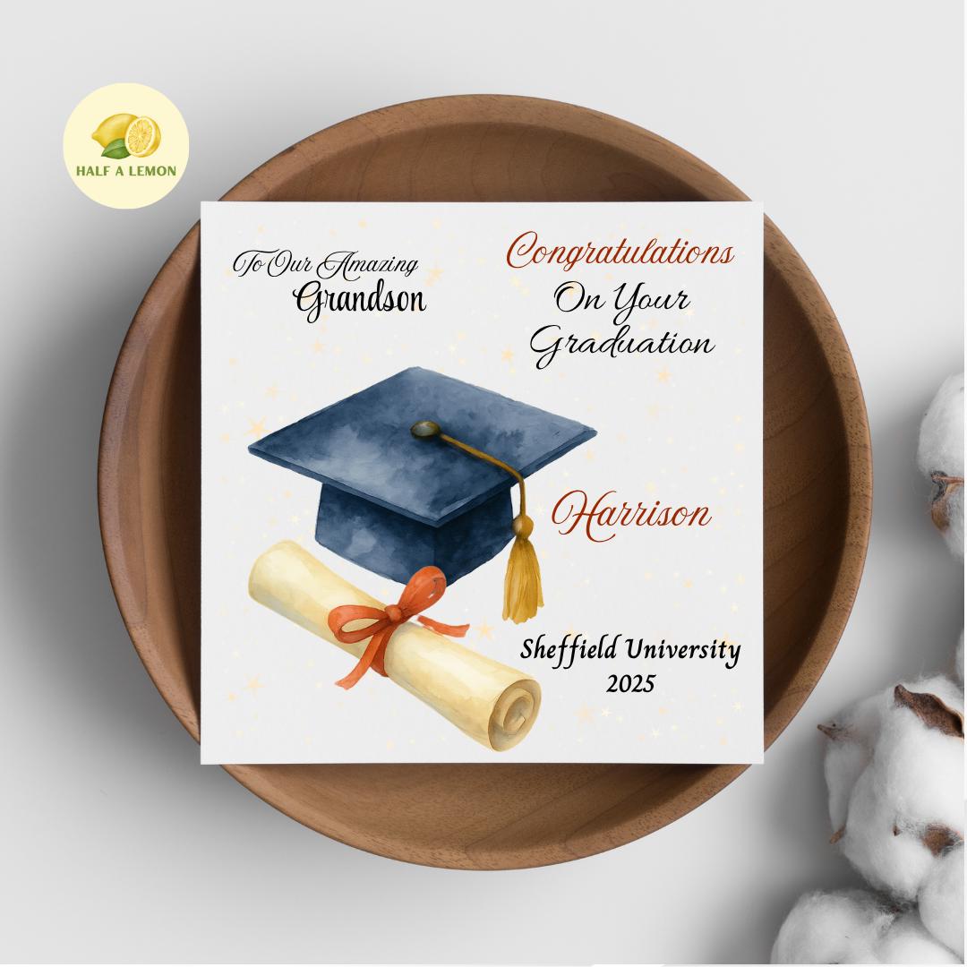 Personalised Graduation Card, Congratulations on Your Graduation, Class of 2025, University Graduation Card 2025, Graduation Gift, unisex
