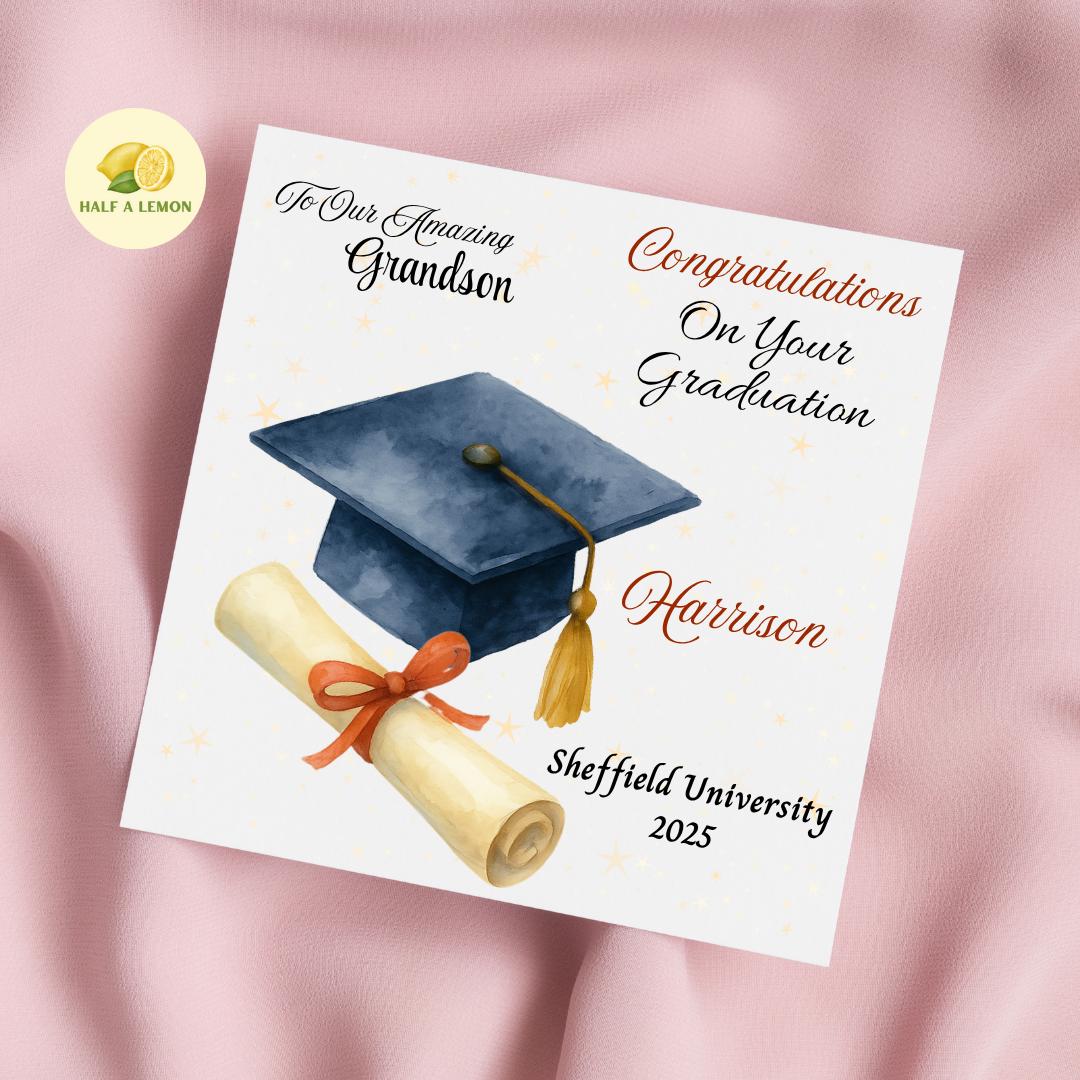 Personalised Graduation Card, Congratulations on Your Graduation, Class of 2025, University Graduation Card 2025, Graduation Gift, unisex